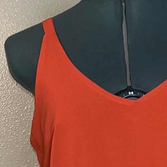 Fashion Union Orange Mini Slip Dress Thin Straps V-Neck Women’s size Small - Picture 16 of 16
